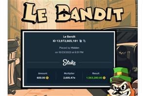 Stake.us Big Win - Le Bandit