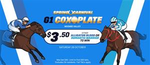 Get $3.50 for Romantic Warrior or Alligator Blood to win the Cox Plate