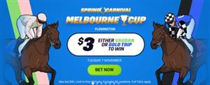Get $3.00 for Vauban or Gold Trip to win the Melbourne Cup