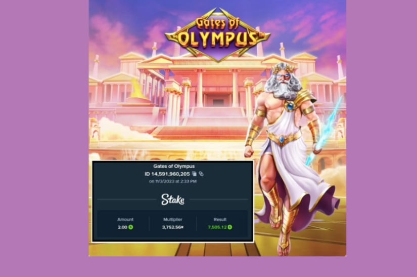 Gates of Olympus Big Win - Stake.us