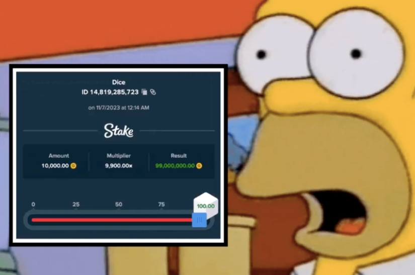 99M Stake.us Dice Win