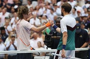 Daniil Medvedev hands Andrey Rublev