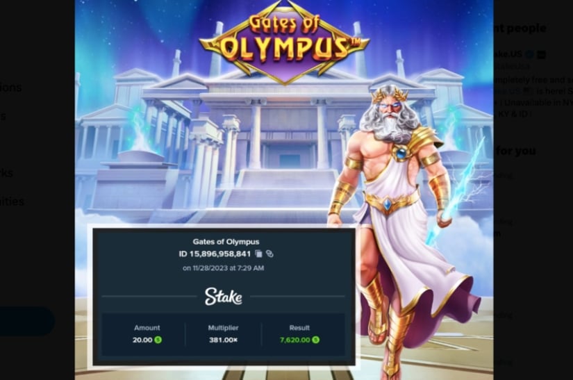 Stake.us Gates of Olympus big win