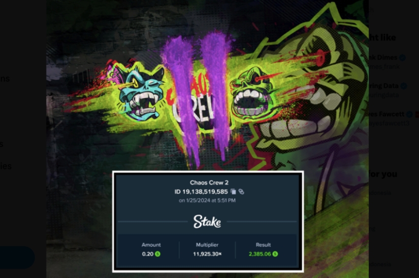 Stake.us Chaos Crew 2 big win