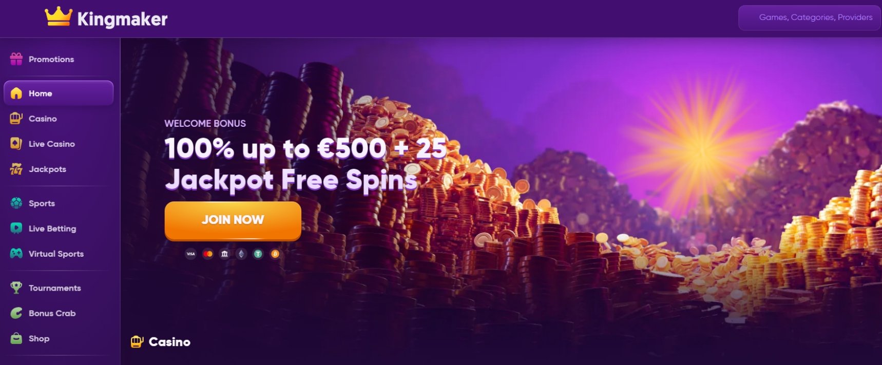 Code promo Kingmaker NEWBONUS - Obtenez 500€ de bonus