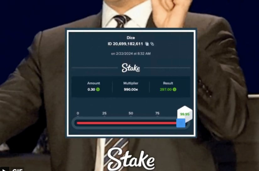 Stake.us 990x Big Dice Win