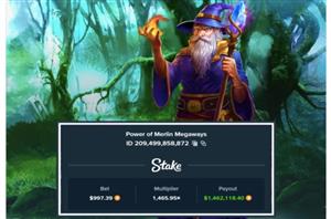 Stake Casino - Power of Merlin Big Win