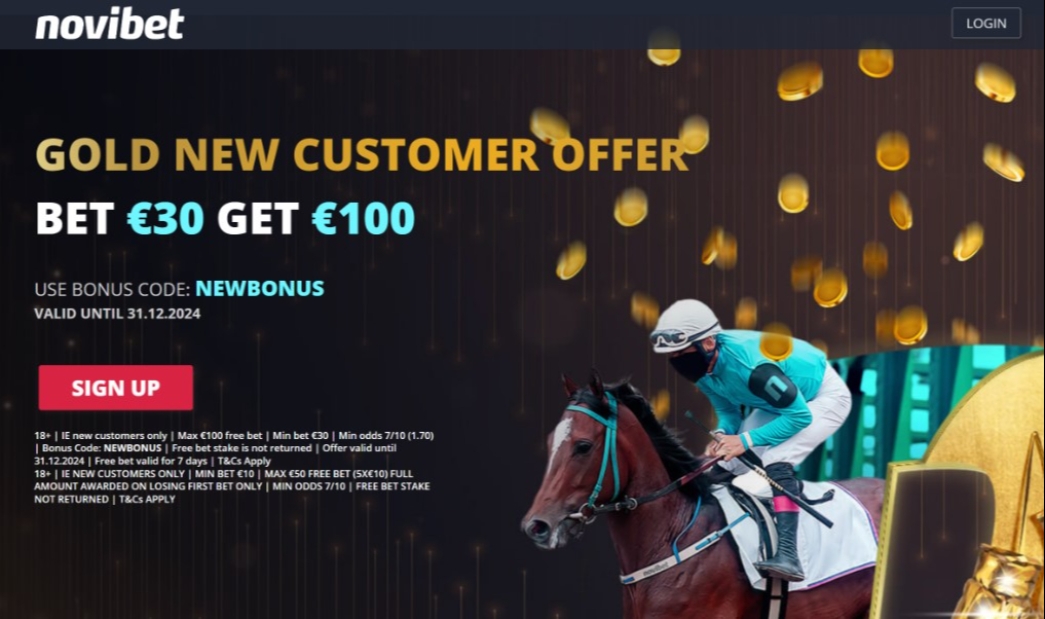 Novibet bet 30 get 100