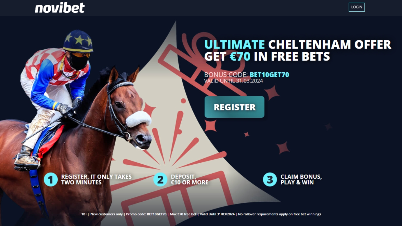 Cheltenham Festival €20 No Deposit Bet & Up To €70 in Free Bets