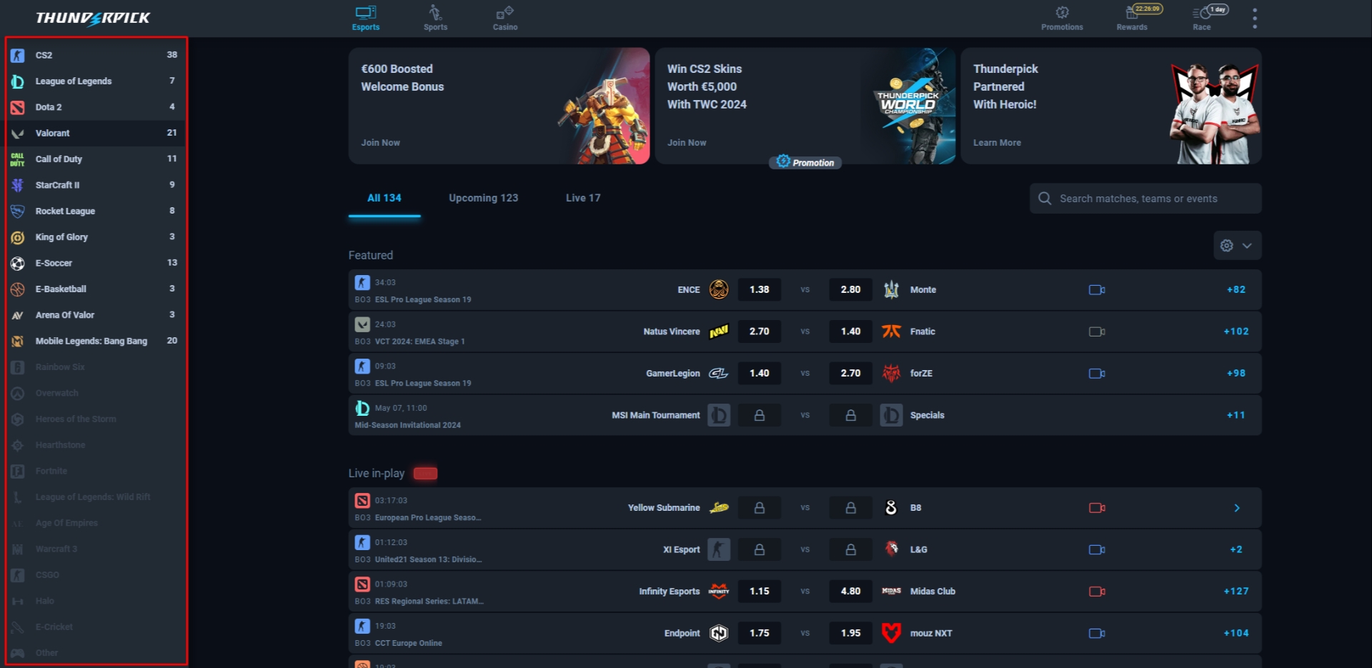 ThunderPick Markets