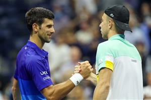 Novak Djokovic Tallon Griekspoor net