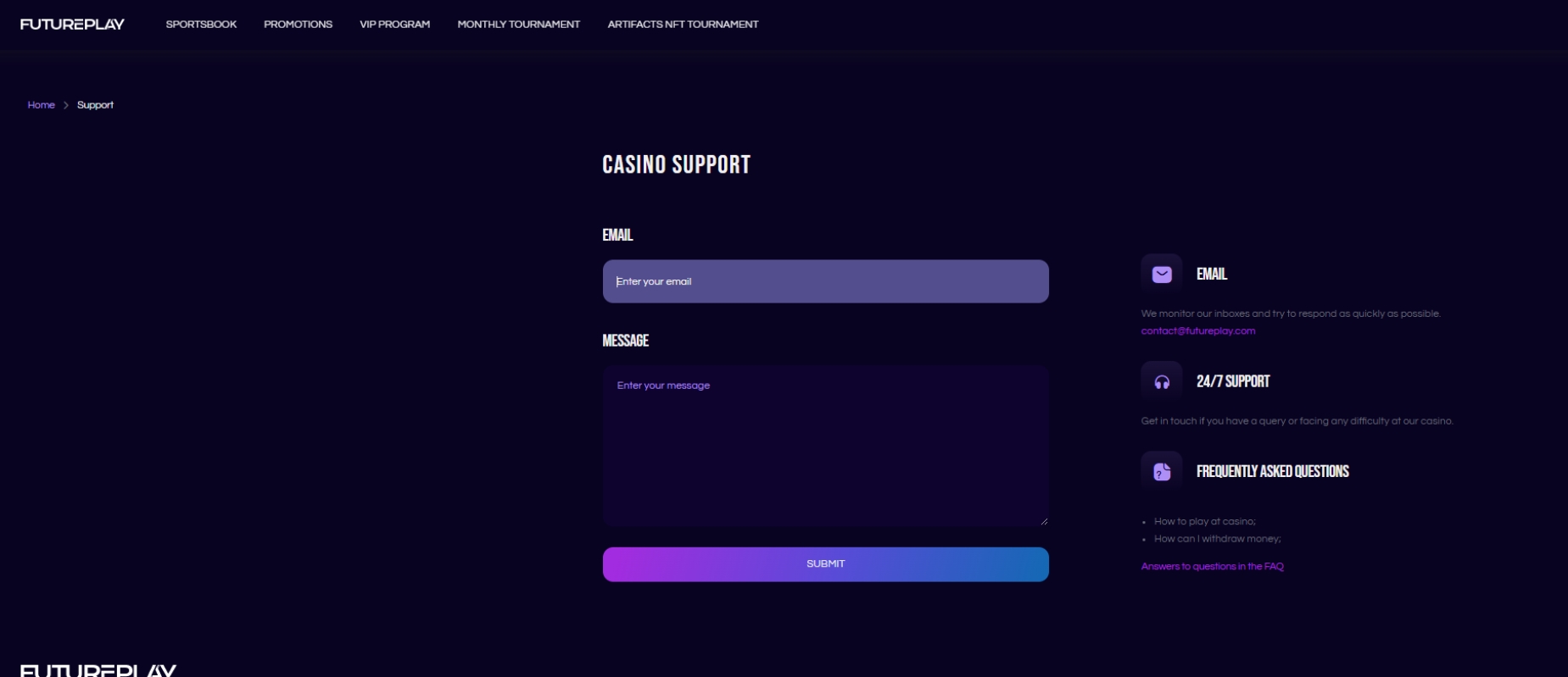 Futureplay Customer Support