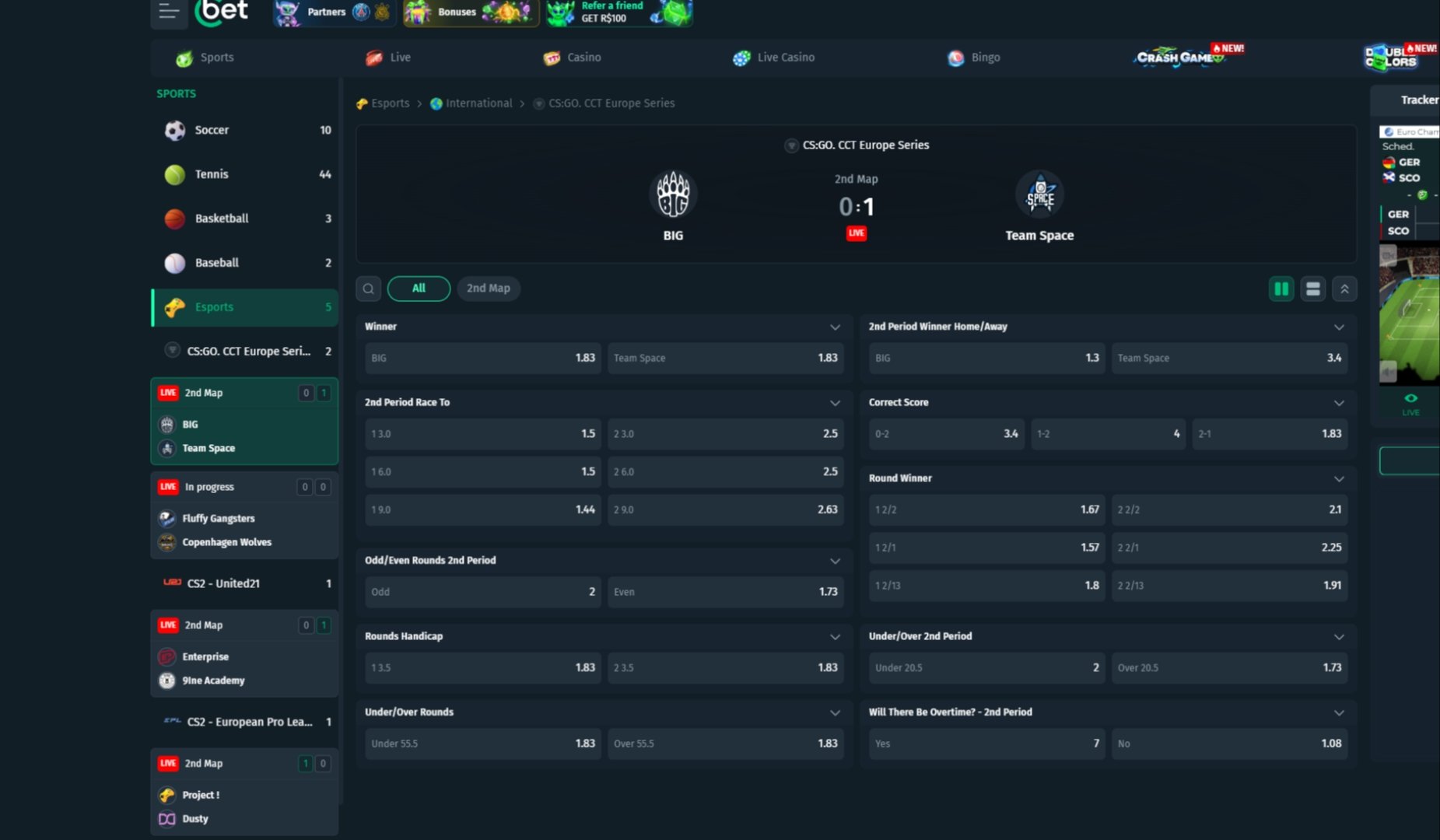 CBet Live Betting