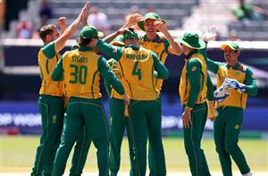 South Africa celebrate a wicket