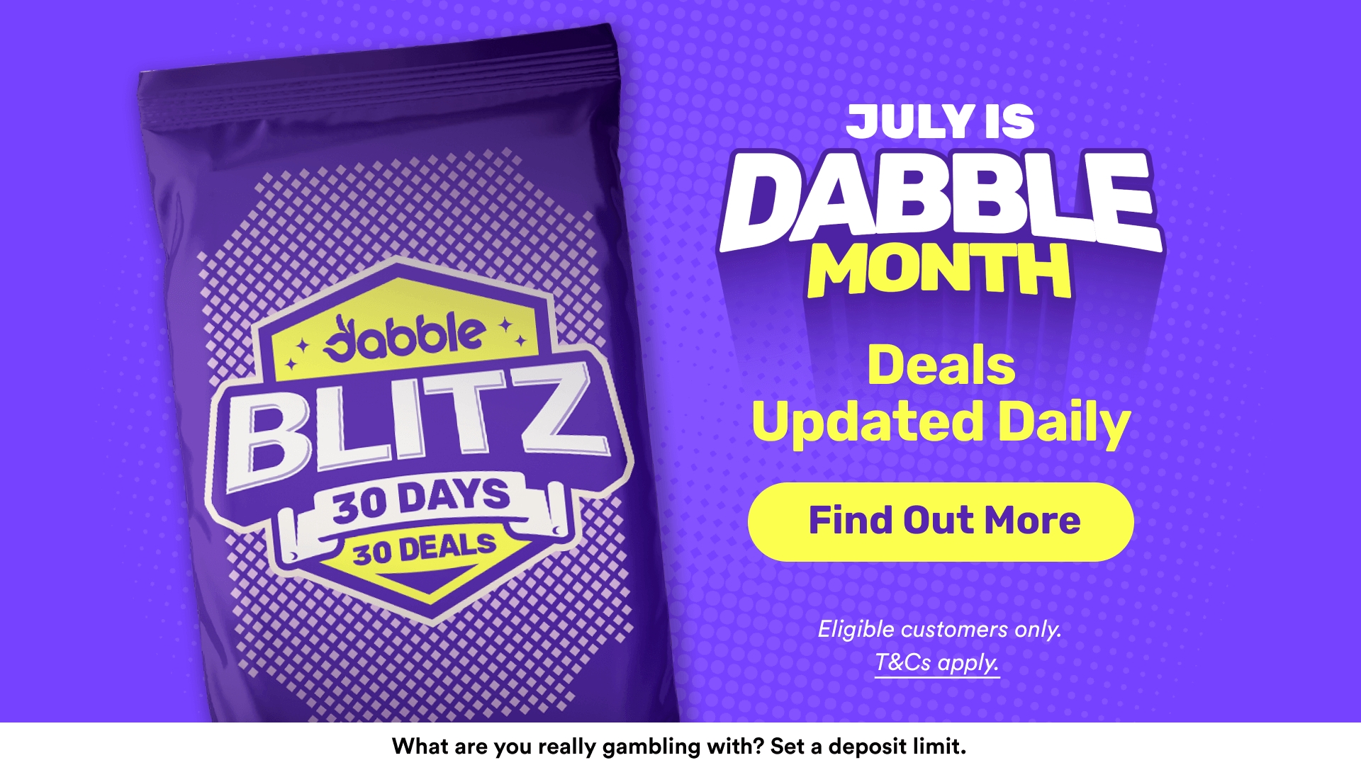 Dabble Deals & Special Offers 30 Days 30 Deals Blitz offers available