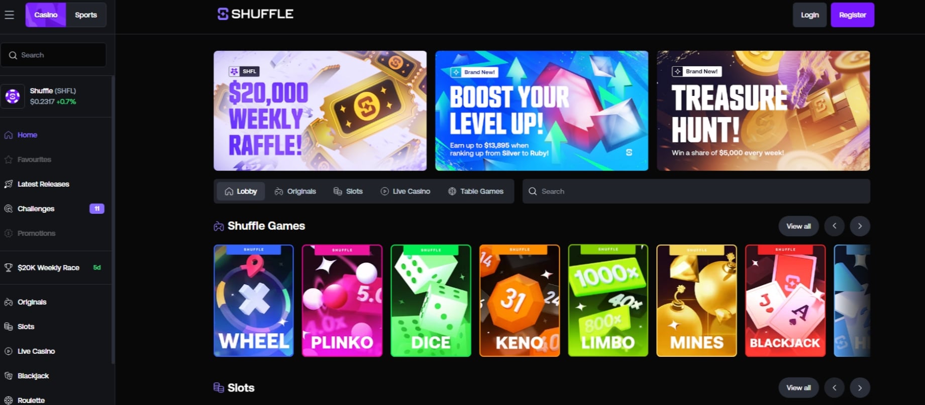 Shuffle velkomstbonus Shuffle Welcome Bonus