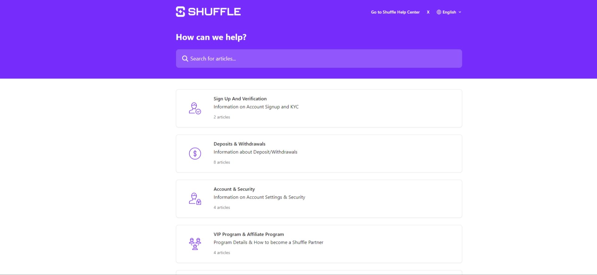 Shuffle Customer Support Shuffle Customer Support