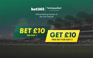 bet365 July Festival Offer - Bet £10 on Day One, Get a £10 Free Bet for Day Two