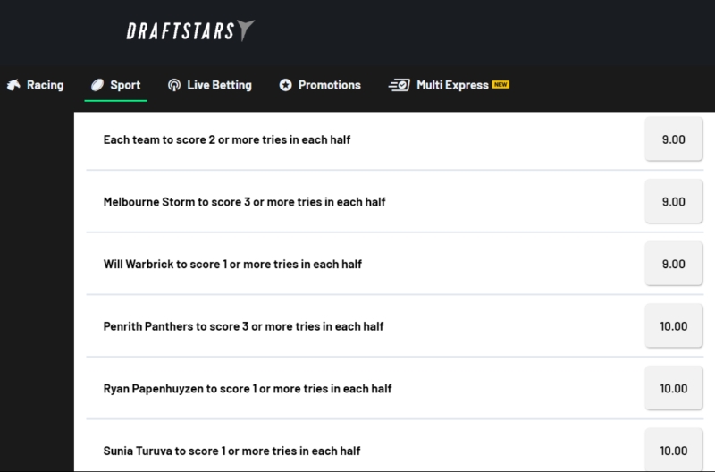 NRL Grand Final Bets Same Game, Combo Multis & Featured Bets