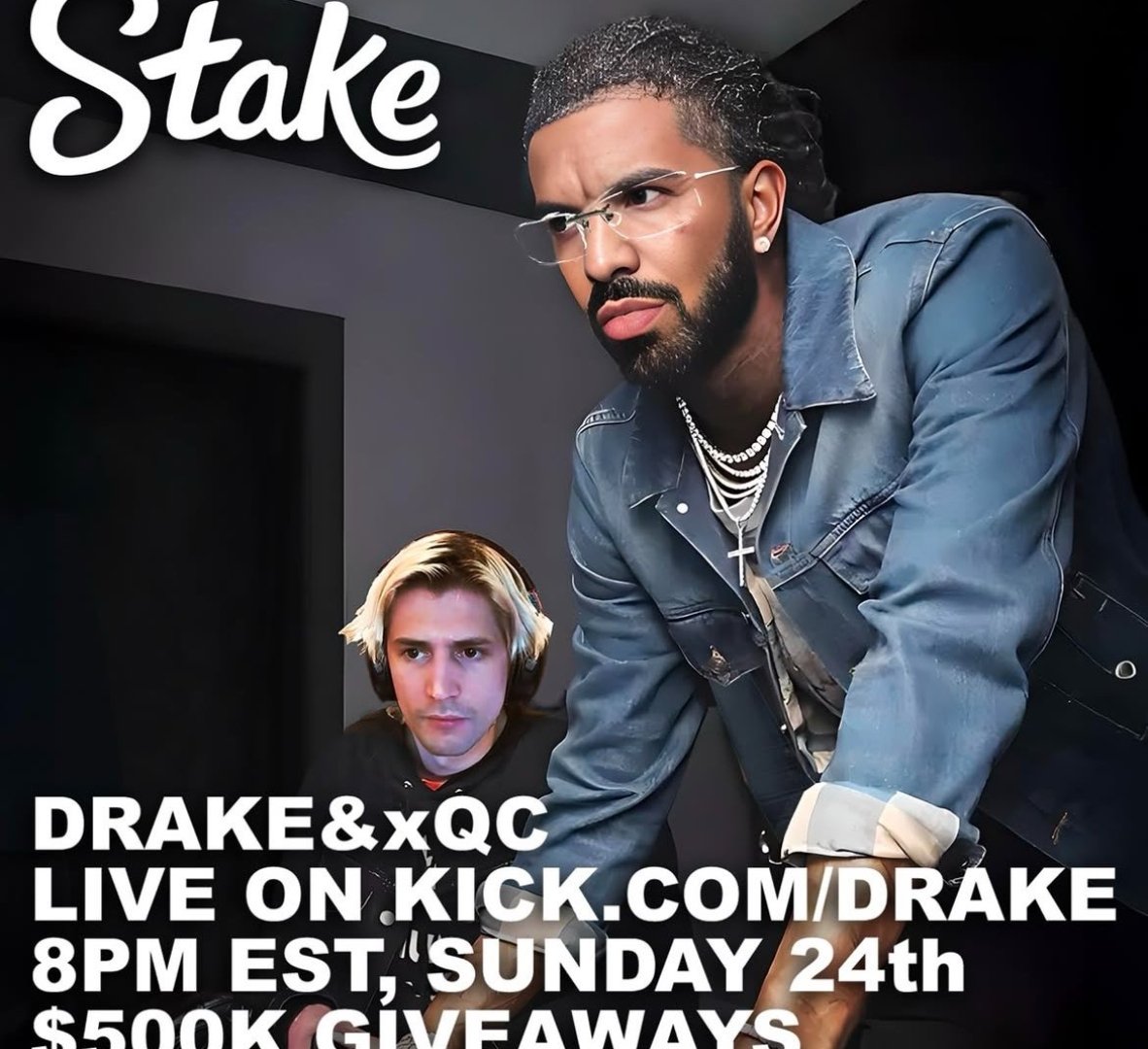 Stake Drake 500,000 live stream giveway 24th November 2024