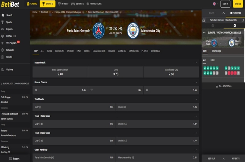 PSG vs Man City
