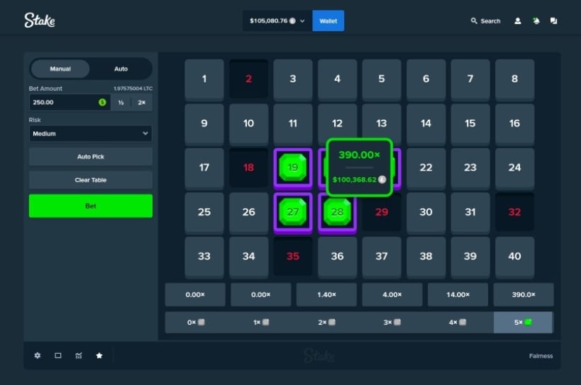 Stake Casino Keno 100K Big Win