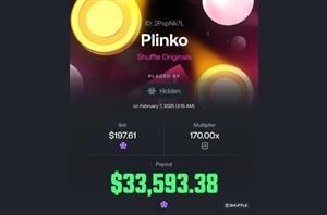 Shuffle Plinko Big Win