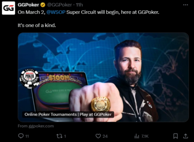 GGPokerTweet 2025 WSOP Super Circuit