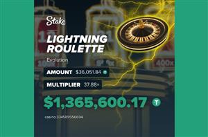Evolution Lightning Roulette Big Win