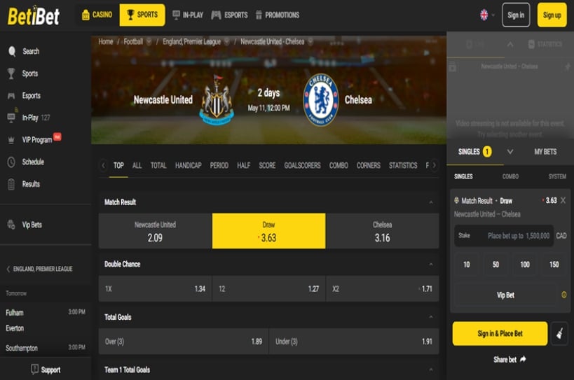 Newcastle vs Chelsea