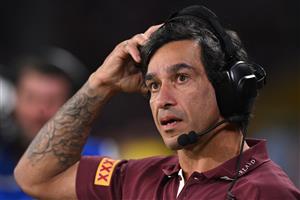 BRISBANE, AUSTRALIA - MAY 28: Johnathan Thurston reacts during game one of the Men