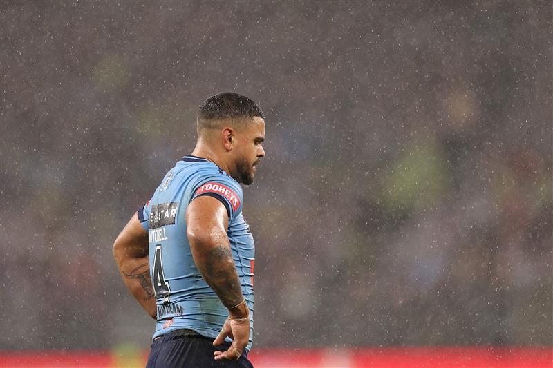 PERTH, AUSTRALIA - JUNE 18: Latrell Mitchell of the Blues reacts during game two of the Men