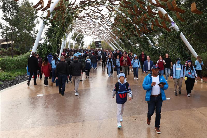 PERTH, AUSTRALIA - JUNE 18: Spectators arrive ahead of game two of the Men
