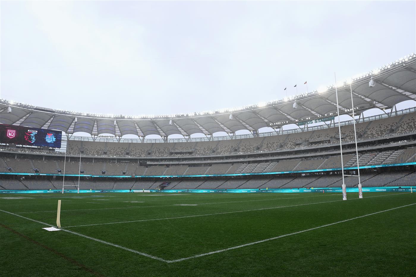 PERTH, AUSTRALIA - JUNE 18: A general view ahead of game two of the Men