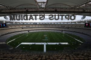 PERTH, AUSTRALIA - JUNE 18: A general view of the stadium is pictured before game two of the Men