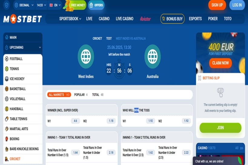 West Indies vs Australia