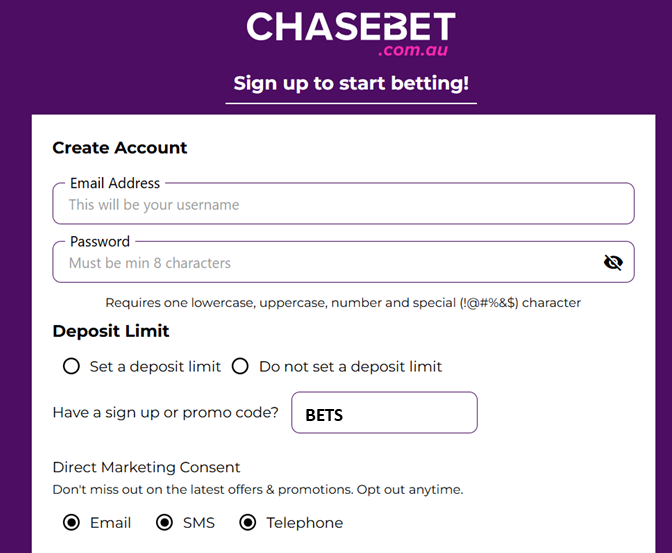 ChaseBet Promo