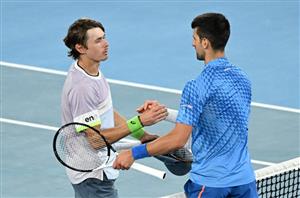 Alex de Minaur Novak Djokovic