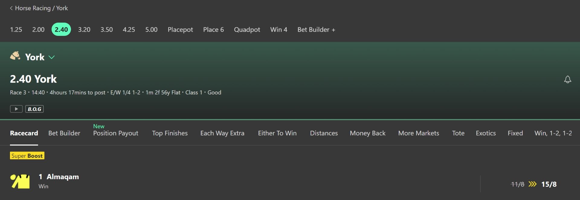 Almaqam Super Boost York Stakes