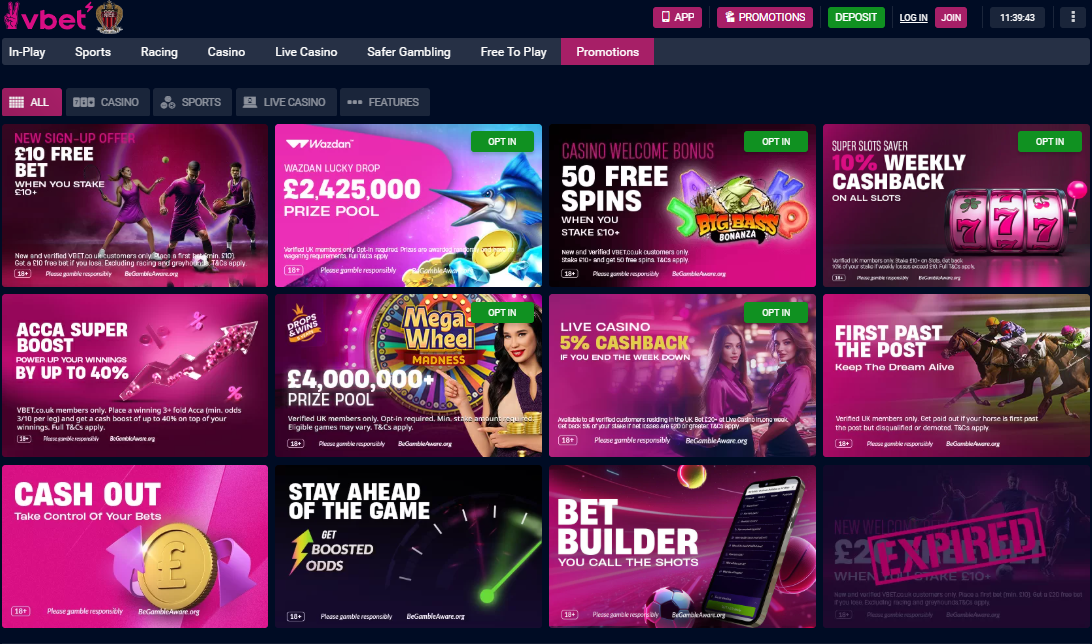 Vbet casino bonus