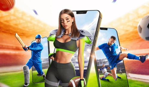 Skärmdump av 1win appens gränssnitt som visar live-sportsmarknader och odds