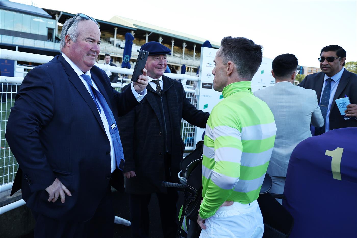 SYDNEY, AUSTRALIA - AUGUST 23: Trainer Brad Widdup looks on after Jay Ford riding  Savvy Hallie win Race 6 Sintoro Silver Shadow Stakes during Sydney Racing at Royal Randwick Racecourse on August 23, 2025 in Sydney, Australia. (Photo by Jeremy Ng/Getty Images)