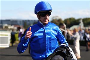 SYDNEY, AUSTRALIA - AUGUST 23: Chad Schofield riding Kerguelen win Race 4 Jersey Day Andrew Wisemantel during Sydney Racing at Royal Randwick Racecourse on August 23, 2025 in Sydney, Australia. (Photo by Jeremy Ng/Getty Images)