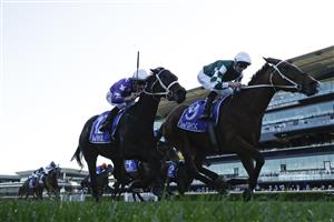 SYDNEY, AUSTRALIA - AUGUST 23: James McDonald riding  Via Sistina win Race 8 Winx Stakes during Sydney Racing at Royal Randwick Racecourse on August 23, 2025 in Sydney, Australia. (Photo by Jeremy Ng/Getty Images)
