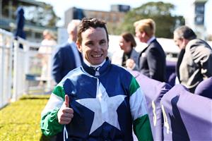 SYDNEY, AUSTRALIA - AUGUST 23: Tim Clark riding Wuddzz win Race 3 Gold Coast Turf Club Trophy during Sydney Racing at Royal Randwick Racecourse on August 23, 2025 in Sydney, Australia. (Photo by Jeremy Ng/Getty Images)