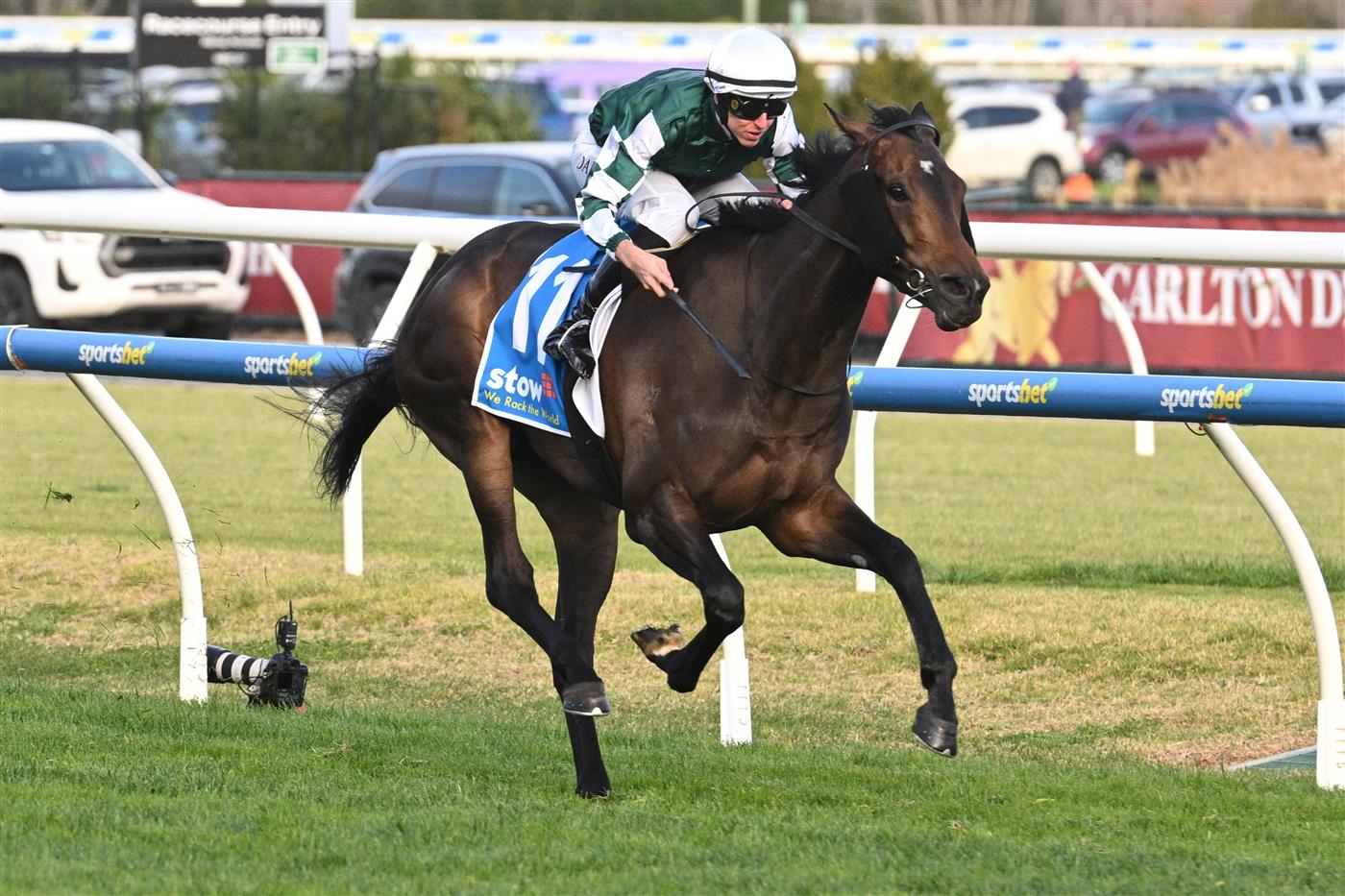 MELBOURNE, AUSTRALIA - AUGUST 30: Damian Lane riding Treasurethe Moment winning Race 9, the Stow Storage Memsie Stakes during Melbourne Racing at Caulfield Racecourse on August 30, 2025 in Melbourne, Australia. (Photo by Vince Caligiuri/Getty Images)