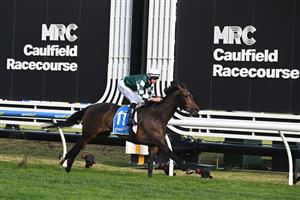 MELBOURNE, AUSTRALIA - AUGUST 30: Damian Lane riding Treasurethe Moment winning Race 9, the Stow Storage Memsie Stakes during Melbourne Racing at Caulfield Racecourse on August 30, 2025 in Melbourne, Australia. (Photo by Vince Caligiuri/Getty Images)