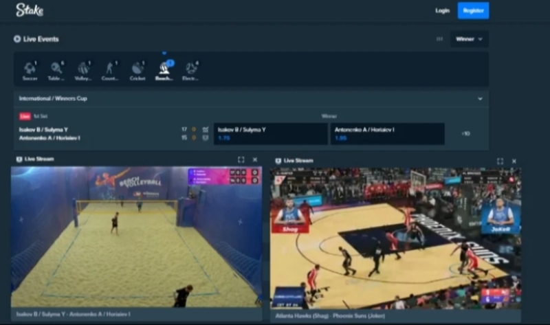 Stake.com Live Betting