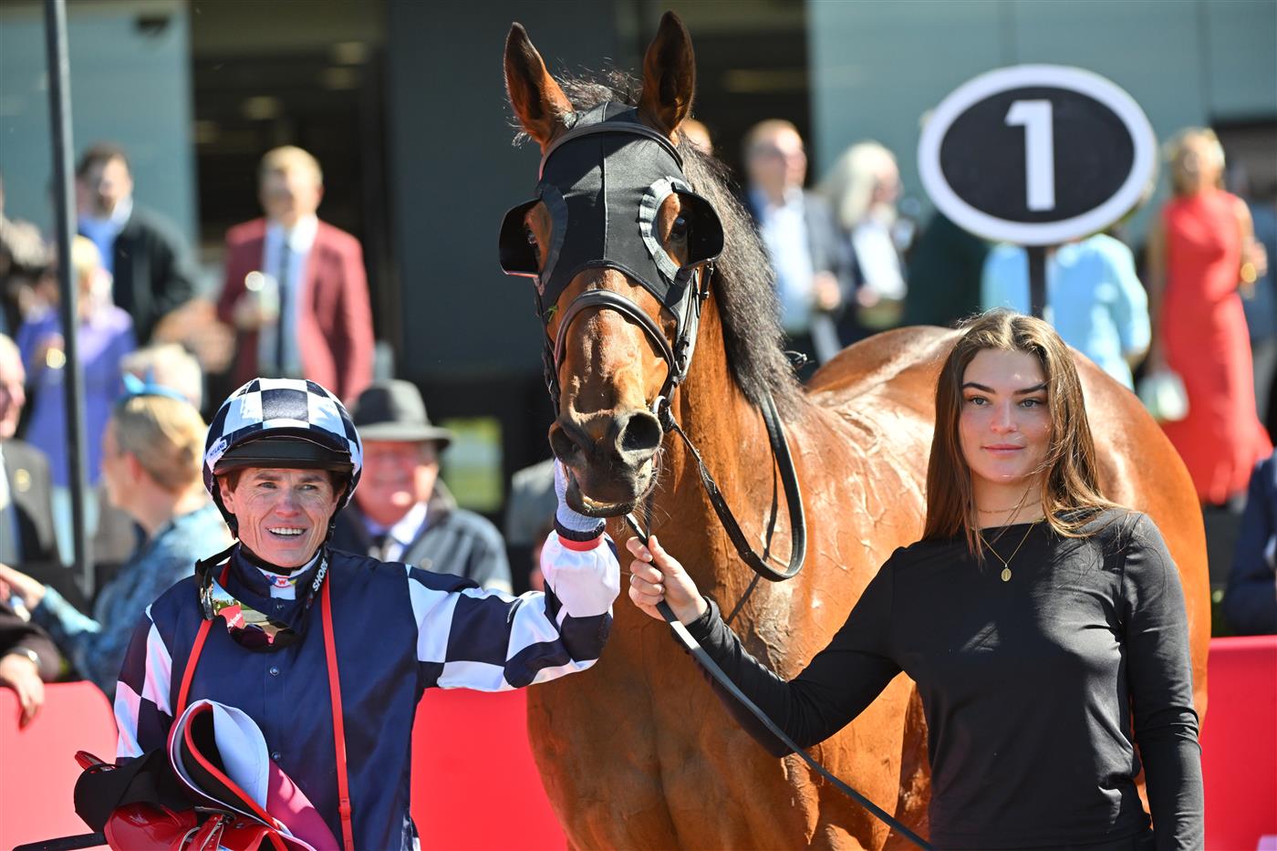 MELBOURNE, AUSTRALIA - SEPTEMBER 06: Craig Williams after riding Farhh Flung to win Race 3, the Strathmore Community Bendigo Bank  during Melbourne Racing at Moonee Valley Racecourse on September 06, 2025 in Melbourne, Australia. (Photo by Vince Caligiuri/Getty Images)