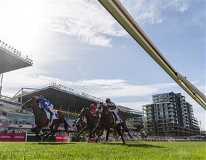 MELBOURNE, AUSTRALIA - SEPTEMBER 06: Jamie Melham riding Rosberg winning Race 6, the Mcmahon McKenzie Stakes. (Getty)